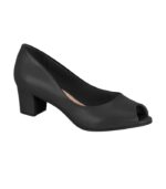 Sapato Peep Toe Beira Rio Salto Médio Conforto - Imagem 2