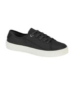 Tênis Casual Beira Rio Flatform com Cadarço – Preto
