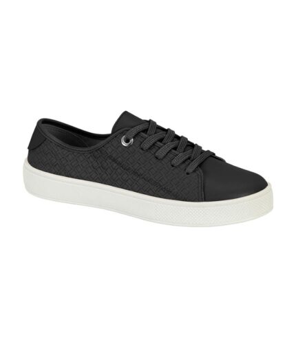 Tênis Casual Beira Rio Flatform com Cadarço – Preto