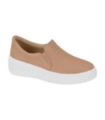 Tênis Slip On Beira Rio com Solado Alto Branco – Elástico Lateral - Imagem 2