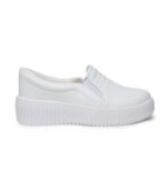 Tênis Slip On Beira Rio com Solado Alto Branco – Elástico Lateral