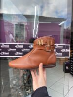 Bota Comfort Cano Curto Beira Rio com Detalhes Dourados – Camel - Imagem 2