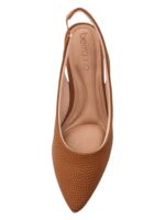 Scarpin Slingback Beira Rio Bico Fino Salto Baixo – Camel - Imagem 2