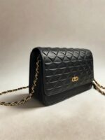 Bolsa Beira Rio Clutch Transversal com Corrente - Preta - Imagem 3