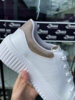 Tênis Casual Beira Rio com Glitter e Solado Plataforma – Branco - Imagem 5