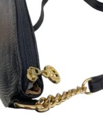 Bolsa Modare com Corrente Dourada e Textura Croco – Preto - Imagem 6