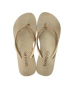 Chinelo Rasteira Beira Rio Glitter Dourado – Slim Conforto - Imagem 2