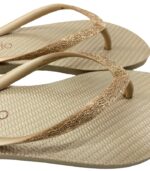 Chinelo Rasteira Beira Rio Glitter Dourado – Slim Conforto - Imagem 3