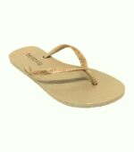 Chinelo Rasteira Beira Rio Glitter Dourado – Slim Conforto