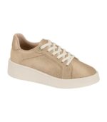Tênis Casual Modare Metalizado com Cadarço – Dourado