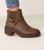 Bota Coturno com Fivela e Salto Bloco – Marrom - Imagem 2