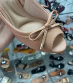 Sapato Peep Toe Beira Rio Slingback Salto Médio – Nude - Imagem 5