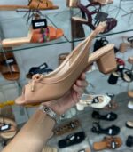 Sapato Peep Toe Beira Rio Slingback Salto Médio – Nude - Imagem 3
