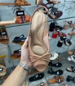 Sapato Peep Toe Beira Rio Slingback Salto Médio – Nude - Imagem 4