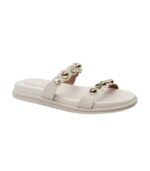 Rasteirinha Beira Rio com Pedrarias e Tachas Douradas – Branco