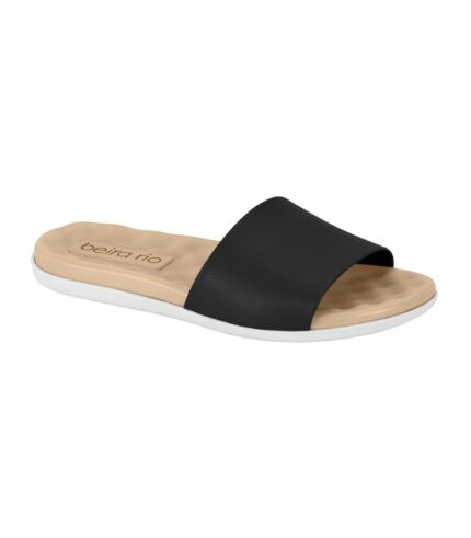 Chinelo Slide Beira Rio com Palmilha Macia e Solado Branco