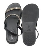 Sandália Beira Rio com Tiras Delicadas em Strass – Preto - Imagem 4