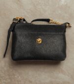 Bolsa Modare com Corrente Dourada e Textura Croco – Preto - Imagem 2
