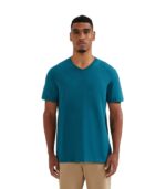 Camiseta Básica Hering Masculina Manga Curta Gola V World