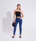 Calça Jeans Teezz Skinny Feminina Sem Bolso