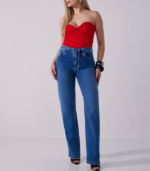 Calça Jeans Feminina Teezz- Modelagem Reta